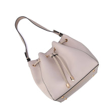 Load image into Gallery viewer, Ashby Drawstring Bucket Bag with Pouch: Latte
