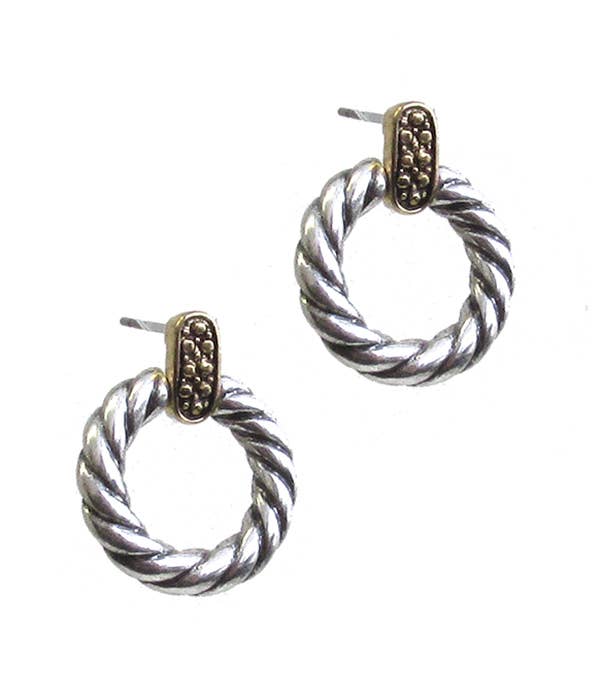 Rope hoop earring