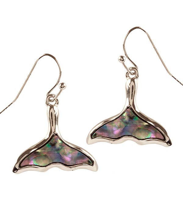 Sealife theme abalone mermaid tail earring