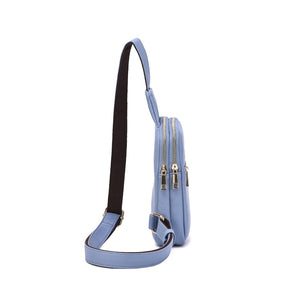 Justine 2 Compartment Sling Bag: M.Grey