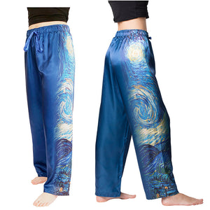 Van Gogh Starry Night Satin Pajama Pants