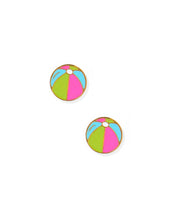 Load image into Gallery viewer, Screwback Stud Earrings - Beach Ball
