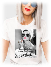 Load image into Gallery viewer, On a Bad Day There is Always Lipstick: Yes / Natural / XL with rhinestones
