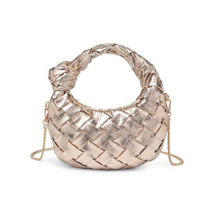 Nadia Woven Crossbody: Oatmilk