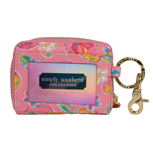 Small ID Wallet Quilted Peachy