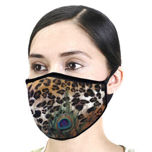 Load image into Gallery viewer, Animal and feather print Face Mask
