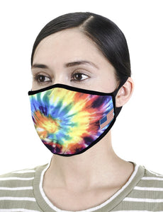 Multi tie Dye print Face Mask