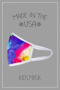 ANTIMICROBIAL KIDS MASK-MULTICOLOR TIE DYE