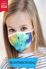 Load image into Gallery viewer, ANTIMICROBIAL KIDS MASK-MULTICOLOR TIE DYE
