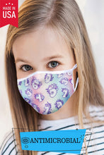 Load image into Gallery viewer, ANTIMICROBIAL KIDS MASK- UNICORN NUMBERS
