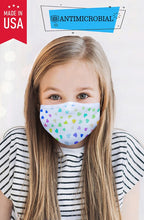 Load image into Gallery viewer, ANTIMICROBIAL KIDS MASK-MULTICOLOR HEARTS
