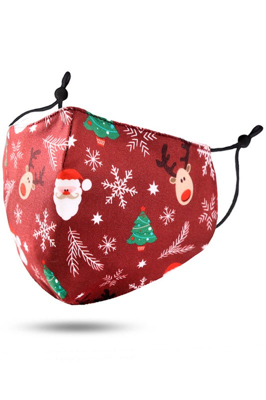 Christmas Print Cotton Fashion Masks Kid's