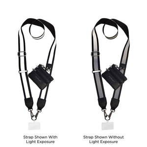 Clip & Go Strap with Pouch - Reflective Collection Black