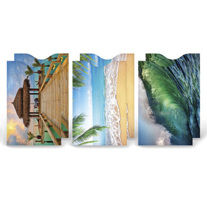 Set Of 6 - Beaches Credit Card Sleeve