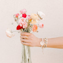 Load image into Gallery viewer, Benedictine Blessing Bracelet - Mixed Medals Tan

