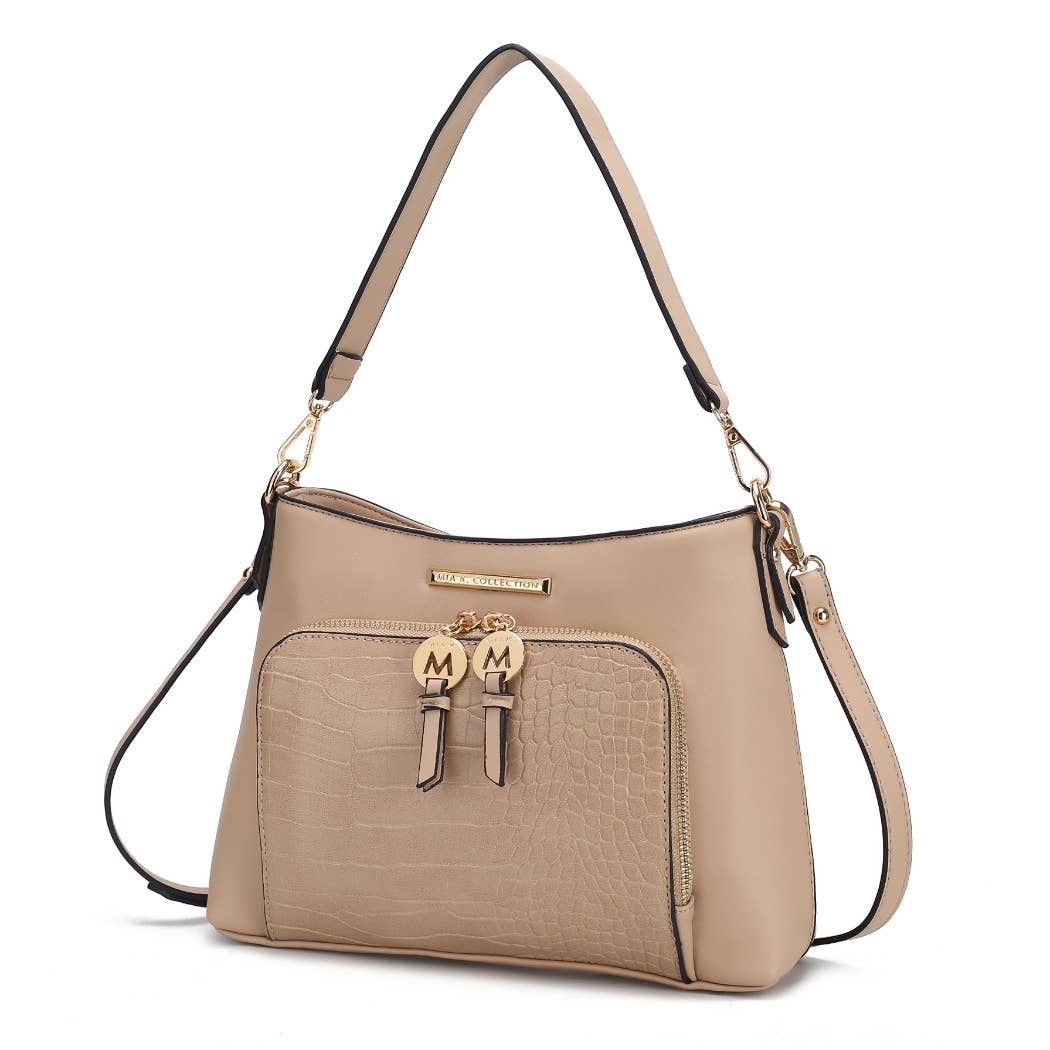 Anayra Shoulder Handbag, Crossover Women by Mia K: Taupe