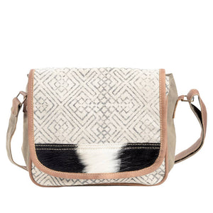 Clea Ray Canvas Bags & Clothing - Recycled Rug With Cowhide Crossbody