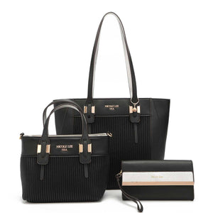 REGINA 3 PIECE SET (SHOPPER, MINI SATCHEL, CLUTCH)
