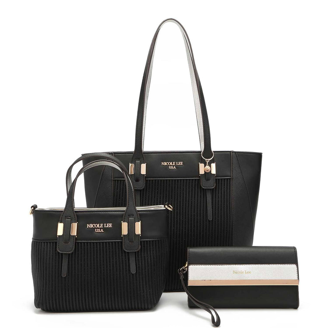 REGINA 3 PIECE SET (SHOPPER, MINI SATCHEL, CLUTCH)