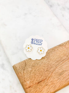 Prep Obsessed Wholesale - Daisy Signature Enamel Stud Earrings