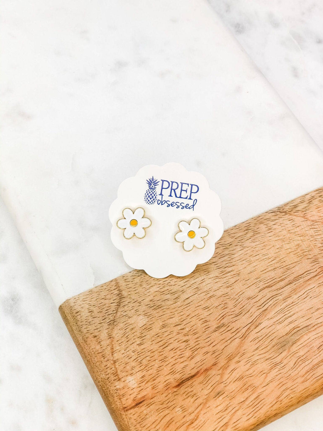 Prep Obsessed Wholesale - Daisy Signature Enamel Stud Earrings