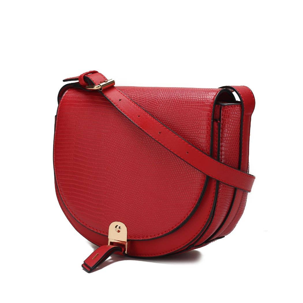 Adalyn Snake Embossed Vegan Leather Women Shoulder Bag
