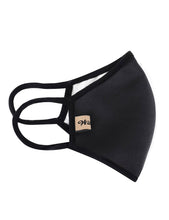 Load image into Gallery viewer, Black Solid Poly Cotton Washable and Reusable Face Mask
