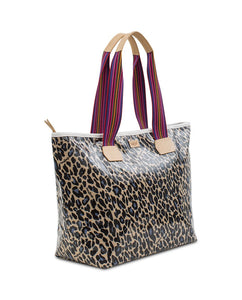 Consuela Zipper Tote, Blue Jag