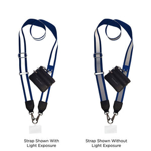 Clip & Go Strap with Pouch - Reflective Collection Navy