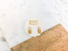 Load image into Gallery viewer, Prep Obsessed Wholesale - Semi-Precious Pineapple Stud Earrings
