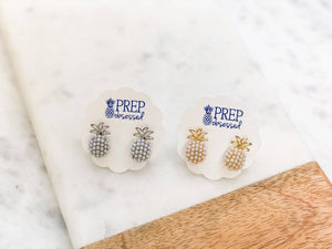 Prep Obsessed Wholesale - Pineapple Pearl Pop Studs