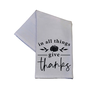 Give Thanks Fall Decorations Thanksgiving Tea Towels