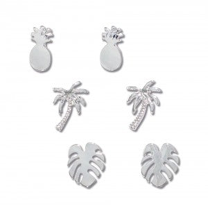 Earrings-Coastal Trio in Silver