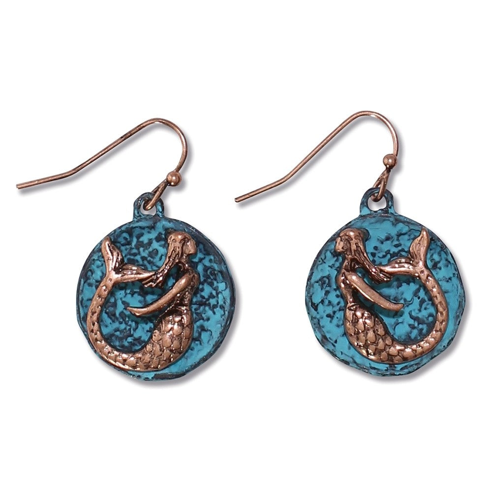 Earrings-Patina Mermaid