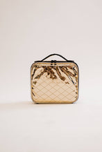 Load image into Gallery viewer, Customizable Cosmetic Case: Quilted Gold
