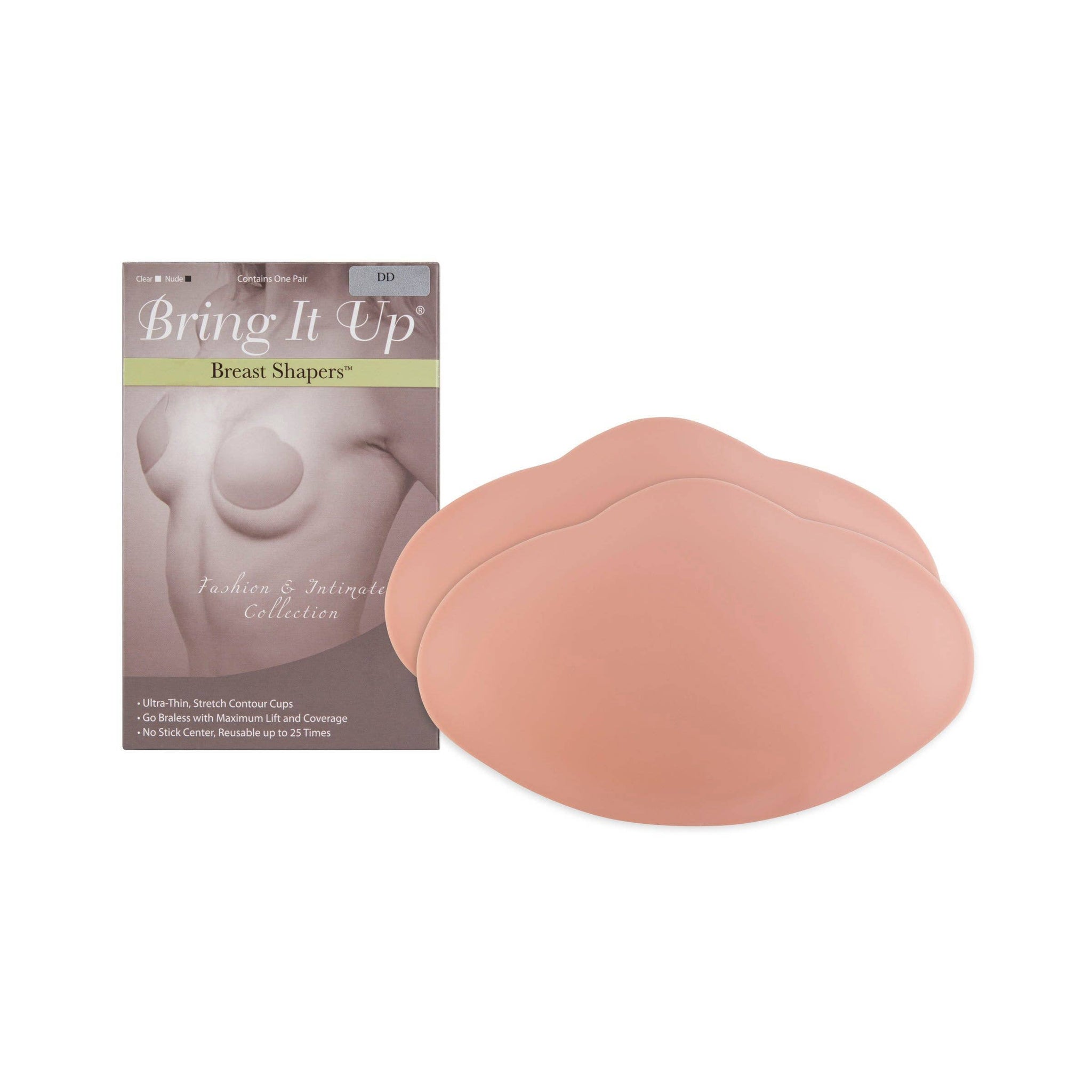 Reusable Up to 25 times Silicone Contour Cups Adhesive Strap