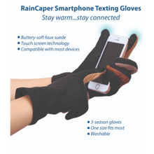 Load image into Gallery viewer, BLACK &amp; MULTICOLOR TEXTING GLOVES
