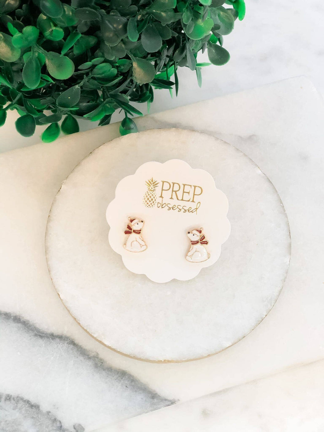 Cozy Polar Bear Signature Enamel Studs