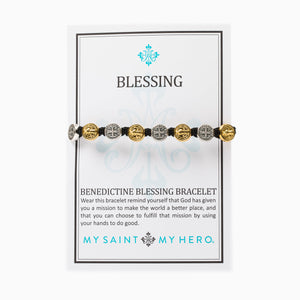 Benedictine Blessing Bracelet - Mixed Medals Tan