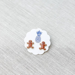 Gingerbread Cookie Enamel Signature Studs
