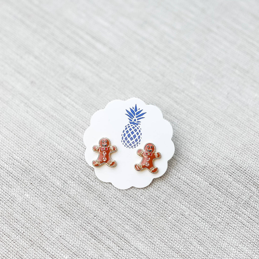 Gingerbread Cookie Enamel Signature Studs