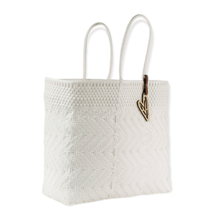 Maria Victoria| Women's Large Tote Bag Saturated White
