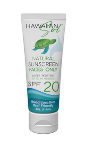 Hawaiian Sol Natural Faces Only SPF 20 - 4oz