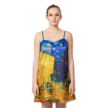 Load image into Gallery viewer, Van Gogh Café Terrace Satin Chemise Nightgown
