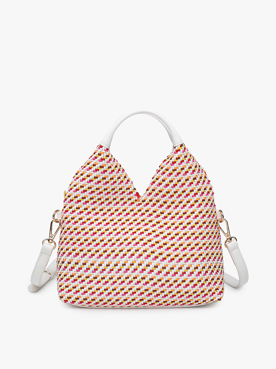 Cecily Woven Hobo w Dual Handles Multi Crazy Ladies More Inc