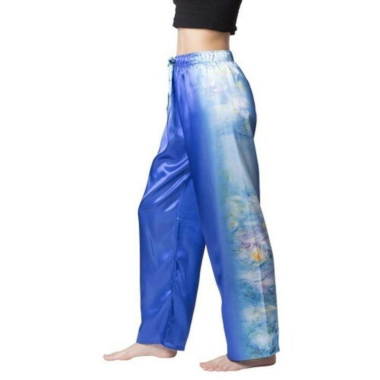 Monet Waterlilies-Satin Pajama Pants