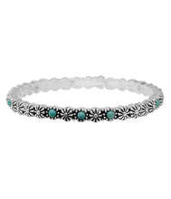 Load image into Gallery viewer, Western style turquoise stretch bracelet
