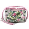 Load image into Gallery viewer, Tropical Flamingo &amp; Clear Plastic 3 Piece Make-up Set
