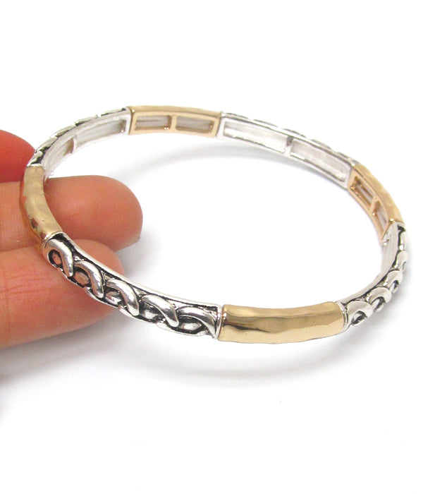 Textured stackable stretch bracelet