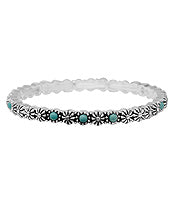 Load image into Gallery viewer, Western style turquoise stretch bracelet
